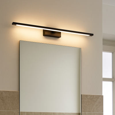 Moderno svjetlo za ogledalo crno, Steffy, 8 W, LED 3000 K, IP44