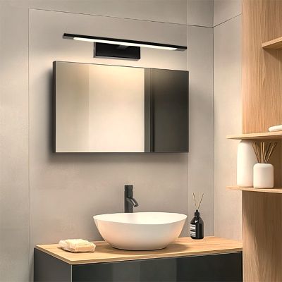 Moderno svjetlo za ogledalo crno, Steffy, 6 W, LED 2700 K, IP44