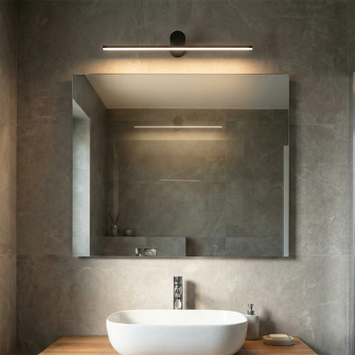 Moderno svjetlo za ogledalo crno, Haiko, 8 W, LED 3000 K, IP44