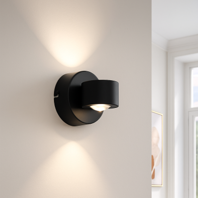 Moderna dvosmjerna zidna lampa crna, Izzet, 6 W, LED 3000 K