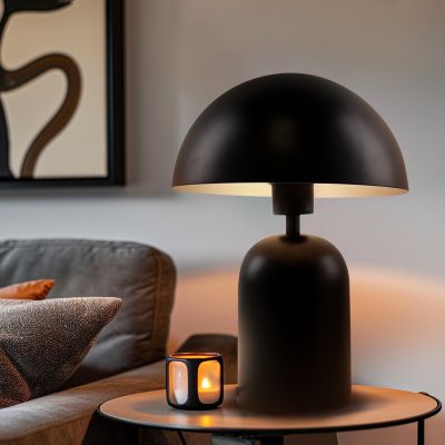 Moderna stolna lampa crna, Isha, s prekidačem