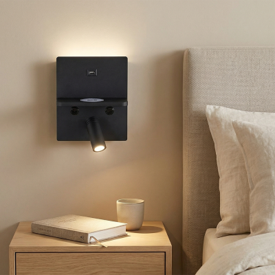Moderna zidna lampa crna, Isabella, 3 W, LED 3000 K, s prekidačem