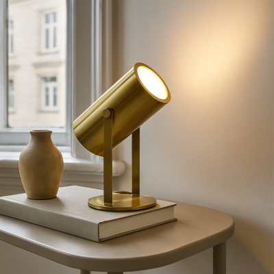 Moderna punjiva stolna lampa mjeda, Elko, 2 W, LED 3000 K, s prekidačem