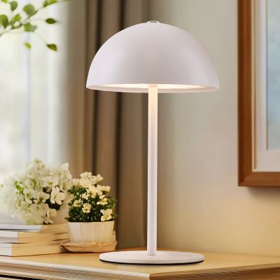 Retro stolna lampa bijela, Douwe, 4 W, LED dim to warm, s dodirnim prigušivačem