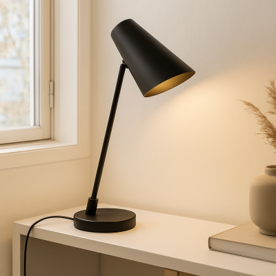 Moderna stolna lampa crna, Taro, s prekidačem