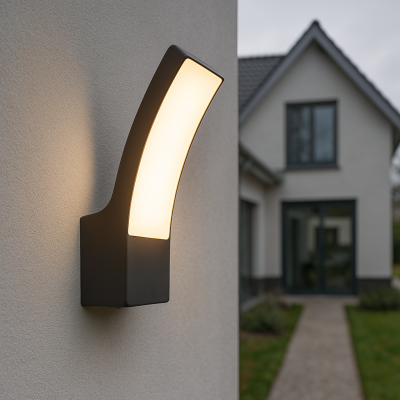 Moderna vanjska rasvjeta crna, Manel, 12 W, LED 3000 K, IP44