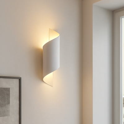 Moderna dvosmjerna zidna lampa bijela, Selda