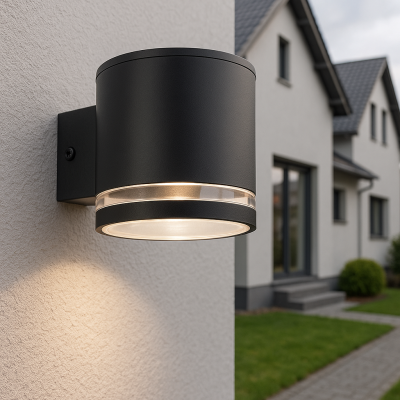 Moderna solarna vanjska zidna lampa crna, Tommy, 1 W, LED 2700 K, IP54