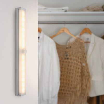 Srebrna plastična svjetiljka za ormar, Ilana, 1W, 3000K LED