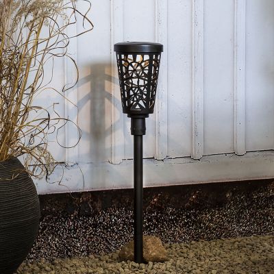 Plastična solarna lampa s šiljkom crna, Amresh, 0 W, LED 3000 K, IP44