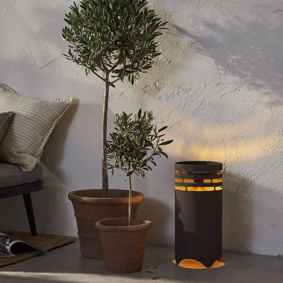 Plastična vanjska stolna lampa smeđa, Aidan, 0,3 W, LED 3000 K, IP44
