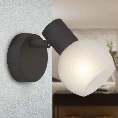 Staklena zidna lampa smeđa, Bertus