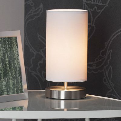 Tkaninska stolna lampa bijela, Merinde, s prekidačem