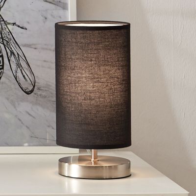 Tkaninska stolna lampa crna, Merinde, s prekidačem