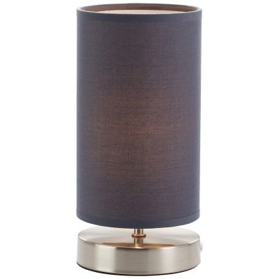 Tkaninska stolna lampa siva, Merinde, s prekidačem