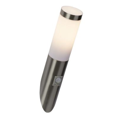 Plastična vanjska zidna lampa sa senzorom pokreta krom, Tom, IP44
