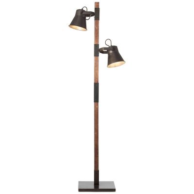 Industrijska podna lampa za čitanje crna, Audrey, s prekidačem