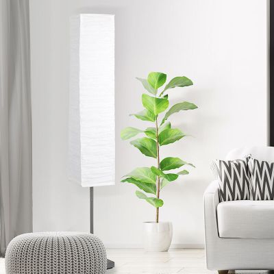 Papirnata podna lampa bijela, Octavio, s prekidačem