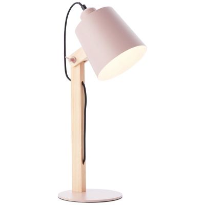 Moderna stolna lampa roza, Dorina, s prekidačem