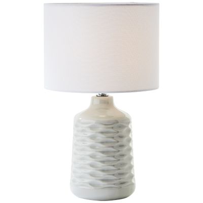 Retro stolna lampa siva, Roelf, s prekidačem