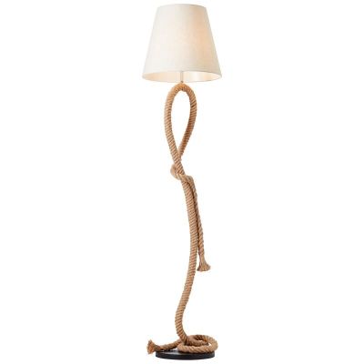 Rustikalna podna lampa bijela, Boyke, s prekidačem