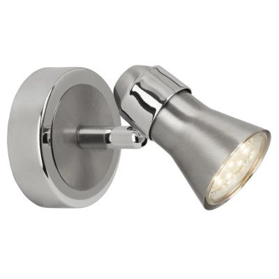 Metalna zidna lampa krom, Roel