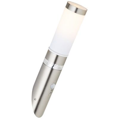 Plastična vanjska zidna lampa sa senzorom pokreta krom, Sage, 4 W, LED 3000 K, IP44
