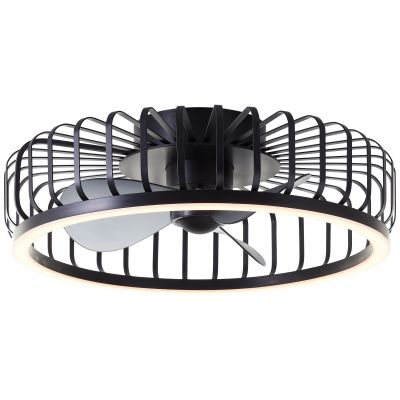 Moderni stropni ventilator crni, Capo, 36W, 2700K-4000K-6500K LED, s daljinskim upravljačem