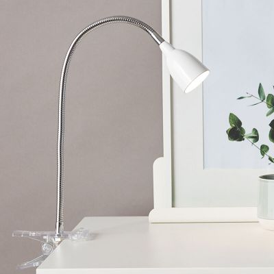 Plastični reflektor s klemmom bijeli, Kit, 2,4 W, LED 3000 K, s prekidačem