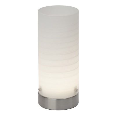 Staklena stolna lampa bijela, Mexi, 3 W, LED 3000 K, s prekidačem