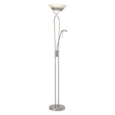 Moderna podna lampa za čitanje krom, Joann, 18 W, LED 3000 K, s prekidačem