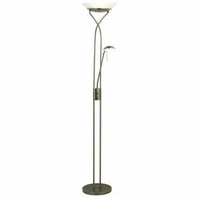 Moderna podna lampa za čitanje mjeda, Joann, 18 W, LED 3000 K, s prekidačem