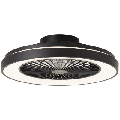 Moderni stropni ventilator crne boje, Mazzaro, 40W, RGBW LED, s daljinskim upravljačem