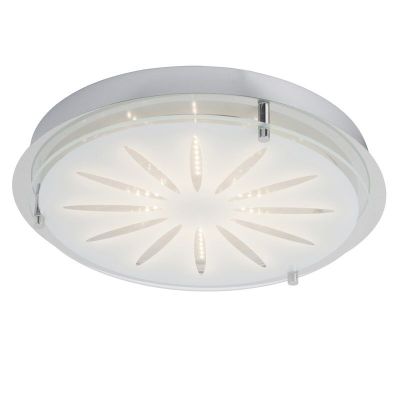 Staklena zidna lampa krom, Danae, 15 W, LED 3000 K