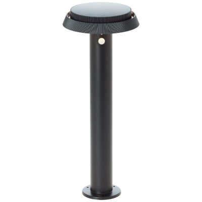 Metalni solarni rasvjetni stup crni, Ridvan, 4 W, LED 3000 K, IP44