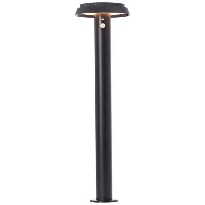 Metalni solarni rasvjetni stup crni, Ridvan, 4 W, LED 3000 K, IP44