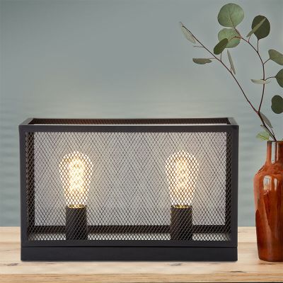 Industrijska stolna lampa crna, Esperanza, s prekidačem