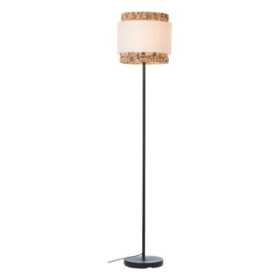 Rustikalna podna lampa smeđa, Vibeke, s prekidačem