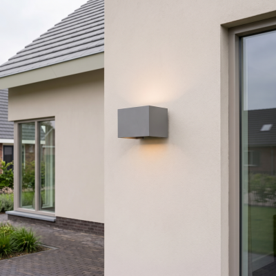 Antracit dvosmjerna zidna lampa aluminijska, Dion, 7 W, LED 3000 K, IP54