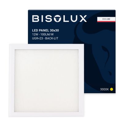30x30 cm LED panel - 12W - 3000K - s pozadinskim osvjetljenjem