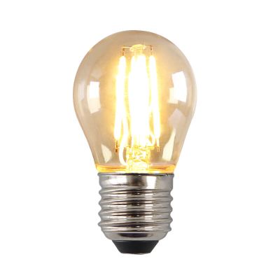Prigušiva E27 Olucia LED žarulja, P45, 4W, jantarno staklo, 2200K