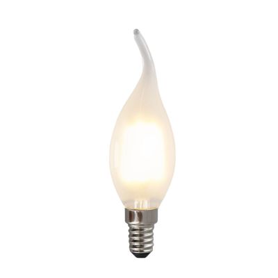 Prigušiva E14 Olucia LED žarulja s vrhom, 3W, bijelo staklo, 2700k
