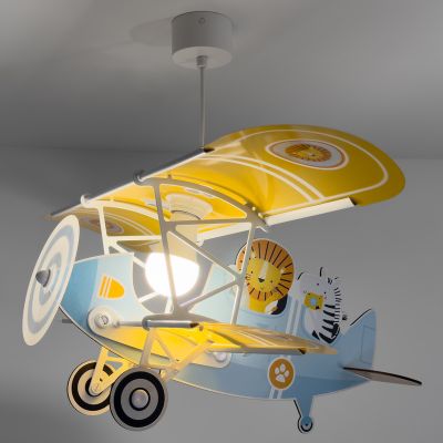 Plava visilica za dječju sobu plastična, Lion plane