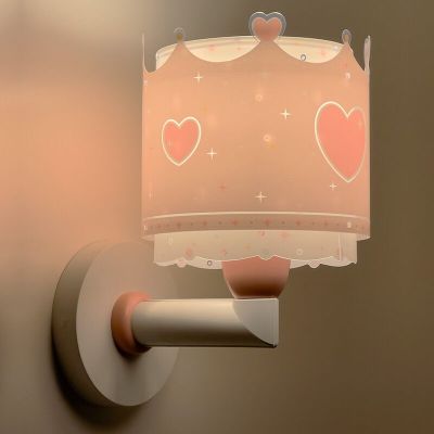 Roza zidna lampa za dječju sobu plastična, Prinses