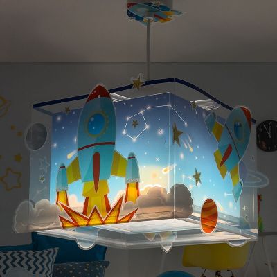 Plava visilica za dječju sobu plastična, Rocket