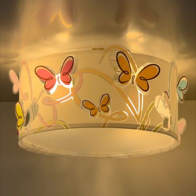 Višebojna stropna lampa za dječju sobu plastična, Vlinders