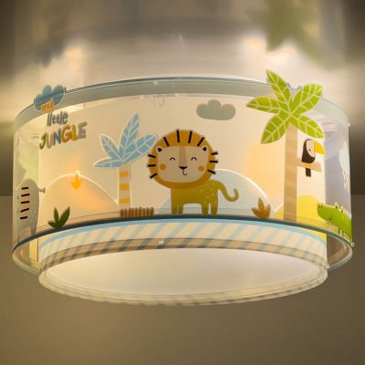 Višebojna stropna lampa za dječju sobu plastična, Jungle