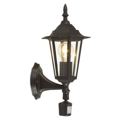 Aluminijska klasična vanjska zidna lampa sa senzorom pokreta crna, Alieke, IP44