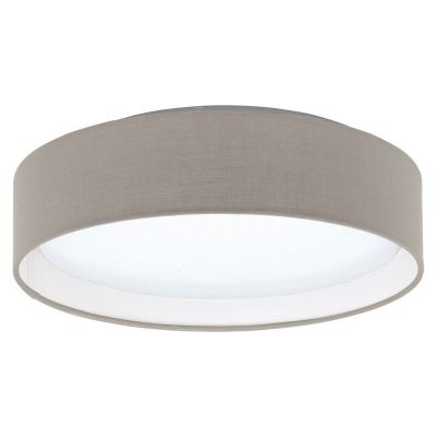 Tkaninska moderna plafonjera taupe, Abano, 12 W, LED 3000 K