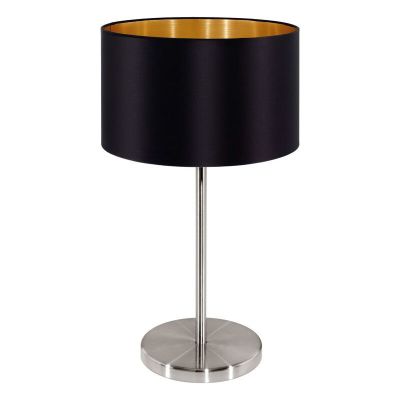 Tkaninska moderna stolna lampa zlata, Terme, s prekidačem